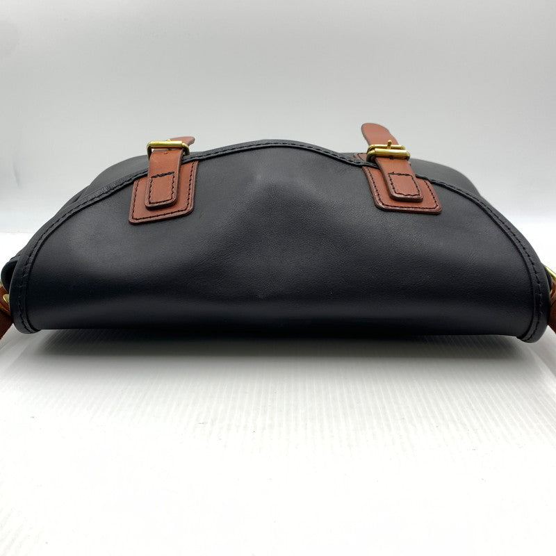 【中古品】【メンズ/レディース】 HERZ ヘルツ LEATHER SHOULDER BAG レザー ショルダーバッグ カバン 188-260929-ko-20-teih カラー：ブラック/ブラウン 万代Net店