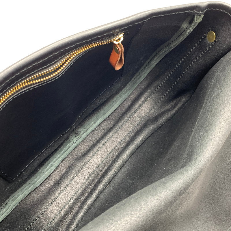 【中古品】【メンズ/レディース】 HERZ ヘルツ LEATHER SHOULDER BAG レザー ショルダーバッグ カバン 188-260929-ko-20-teih カラー：ブラック/ブラウン 万代Net店