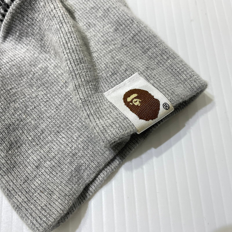 【中古品】【メンズ】 A BATHING APE アベイシングエイプ MONOGRAM FULL ZIP PARKA 001ZPG201025X モノグラム フルジップ パーカー 長袖 トップス 142-260930-yo-16-teih サイズ：2XL カラー：グレー 万代Net店