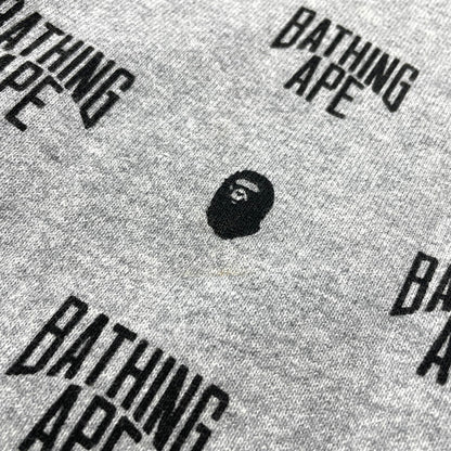 【中古品】【メンズ】 A BATHING APE アベイシングエイプ MONOGRAM FULL ZIP PARKA 001ZPG201025X モノグラム フルジップ パーカー 長袖 トップス 142-260930-yo-16-teih サイズ：2XL カラー：グレー 万代Net店