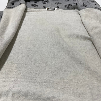 【中古品】【メンズ】 A BATHING APE アベイシングエイプ MONOGRAM FULL ZIP PARKA 001ZPG201025X モノグラム フルジップ パーカー 長袖 トップス 142-260930-yo-16-teih サイズ：2XL カラー：グレー 万代Net店