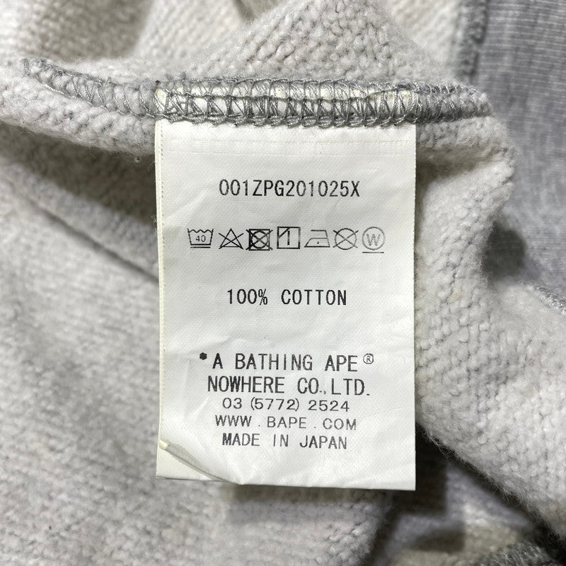 【中古品】【メンズ】 A BATHING APE アベイシングエイプ MONOGRAM FULL ZIP PARKA 001ZPG201025X モノグラム フルジップ パーカー 長袖 トップス 142-260930-yo-16-teih サイズ：2XL カラー：グレー 万代Net店