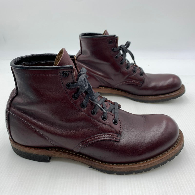 【中古品】【メンズ】 RED WING レッドウィング BECKMAN BOOTS BLACK CHERRY 9011 ベックマン ブーツ 靴 ラウンドトゥ 164-260929-ko-27-teih サイズ：26cm カラー：レッド 万代Net店