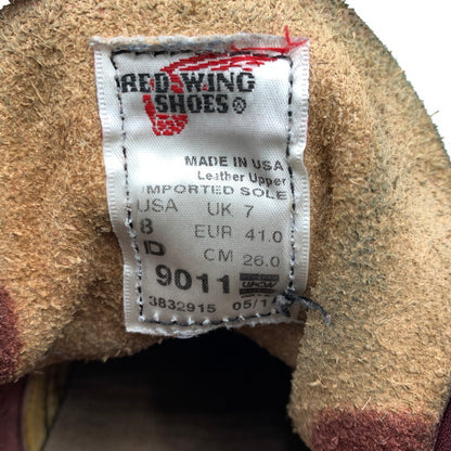【中古品】【メンズ】 RED WING レッドウィング BECKMAN BOOTS BLACK CHERRY 9011 ベックマン ブーツ 靴 ラウンドトゥ 164-260929-ko-27-teih サイズ：26cm カラー：レッド 万代Net店