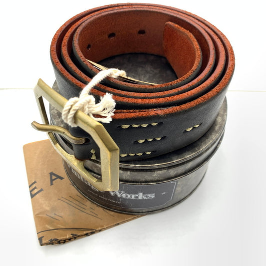 【中古品】【メンズ】 Vintage Works ヴィンテージワークス HAND MADE LEATHER BELT DH5684 ハンドメイド レザーベルト アクセサリー 205-260929-ko-03-teih カラー：ブラック系 万代Net店