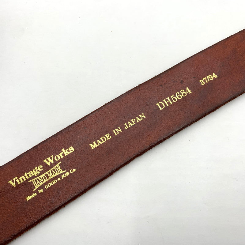 【中古品】【メンズ】 Vintage Works ヴィンテージワークス HAND MADE LEATHER BELT DH5684 ハンドメイド レザーベルト アクセサリー 205-260929-ko-03-teih カラー：ブラック系 万代Net店