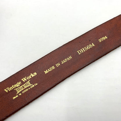 【中古品】【メンズ】 Vintage Works ヴィンテージワークス HAND MADE LEATHER BELT DH5684 ハンドメイド レザーベルト アクセサリー 205-260929-ko-03-teih カラー：ブラック系 万代Net店