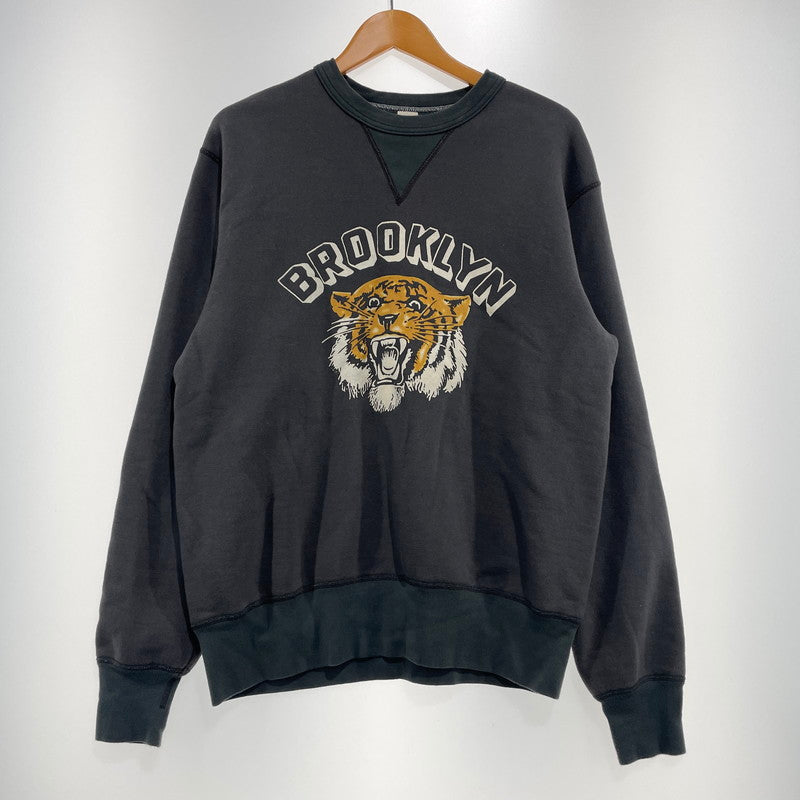 【中古品】【メンズ】 BARNS OUTFITTERS バーンズアウトフィッター STANDARD COZUN TIGER SWEAT スタンダード コズン タイガー スウェット 両Vガゼット 長袖 トップス トレーナー 145-260930-yo-12-teih サイズ：L カラー：グレー 万代Net店