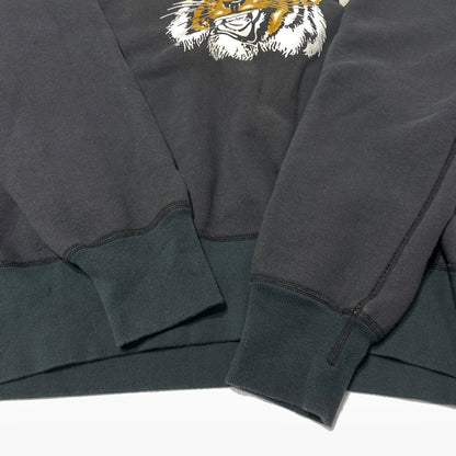 【中古品】【メンズ】 BARNS OUTFITTERS バーンズアウトフィッター STANDARD COZUN TIGER SWEAT スタンダード コズン タイガー スウェット 両Vガゼット 長袖 トップス トレーナー 145-260930-yo-12-teih サイズ：L カラー：グレー 万代Net店