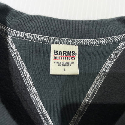 【中古品】【メンズ】 BARNS OUTFITTERS バーンズアウトフィッター STANDARD COZUN TIGER SWEAT スタンダード コズン タイガー スウェット 両Vガゼット 長袖 トップス トレーナー 145-260930-yo-12-teih サイズ：L カラー：グレー 万代Net店