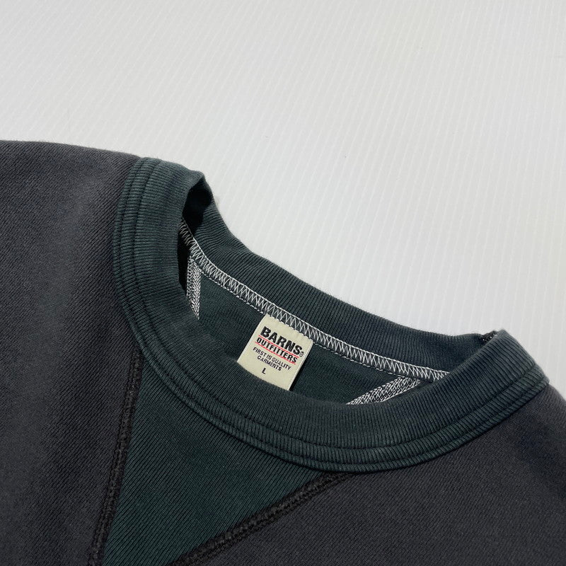 【中古品】【メンズ】 BARNS OUTFITTERS バーンズアウトフィッター STANDARD COZUN TIGER SWEAT スタンダード コズン タイガー スウェット 両Vガゼット 長袖 トップス トレーナー 145-260930-yo-12-teih サイズ：L カラー：グレー 万代Net店