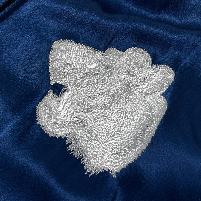 【中古品】【メンズ】 603 MIDWEST ロクマルサン ミッドウエスト TIGER EMBROIDERY SILK SKA-JACKET 虎刺繍 シルク スカジャン ライトアウター スーベニアジャケット 147-260930-yo-09-teih サイズ：L カラー：ネイビー 万代Net店