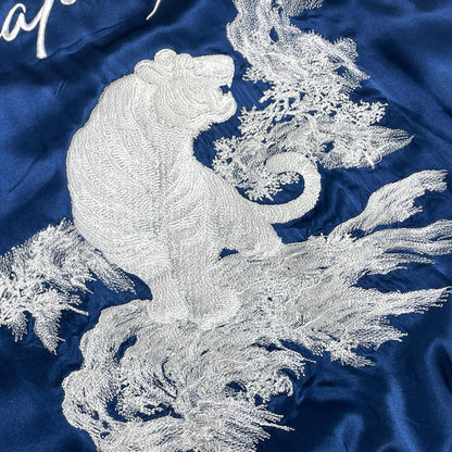 【中古品】【メンズ】 603 MIDWEST ロクマルサン ミッドウエスト TIGER EMBROIDERY SILK SKA-JACKET 虎刺繍 シルク スカジャン ライトアウター スーベニアジャケット 147-260930-yo-09-teih サイズ：L カラー：ネイビー 万代Net店