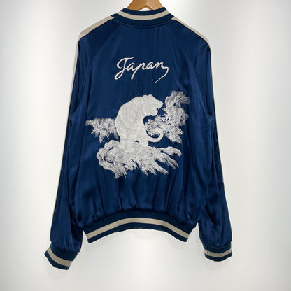 【中古品】【メンズ】 603 MIDWEST ロクマルサン ミッドウエスト TIGER EMBROIDERY SILK SKA-JACKET 虎刺繍 シルク スカジャン ライトアウター スーベニアジャケット 147-260930-yo-09-teih サイズ：L カラー：ネイビー 万代Net店