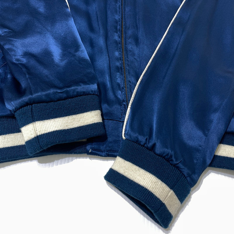 【中古品】【メンズ】 603 MIDWEST ロクマルサン ミッドウエスト TIGER EMBROIDERY SILK SKA-JACKET 虎刺繍 シルク スカジャン ライトアウター スーベニアジャケット 147-260930-yo-09-teih サイズ：L カラー：ネイビー 万代Net店