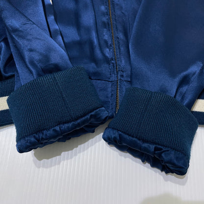 【中古品】【メンズ】 603 MIDWEST ロクマルサン ミッドウエスト TIGER EMBROIDERY SILK SKA-JACKET 虎刺繍 シルク スカジャン ライトアウター スーベニアジャケット 147-260930-yo-09-teih サイズ：L カラー：ネイビー 万代Net店