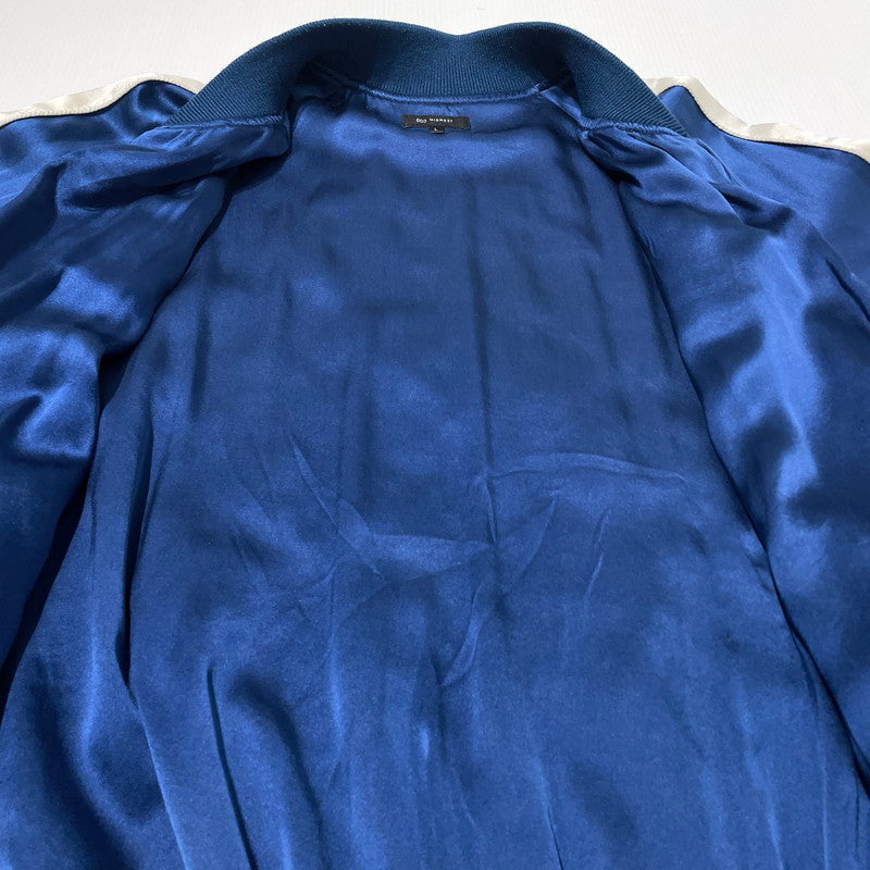 【中古品】【メンズ】 603 MIDWEST ロクマルサン ミッドウエスト TIGER EMBROIDERY SILK SKA-JACKET 虎刺繍 シルク スカジャン ライトアウター スーベニアジャケット 147-260930-yo-09-teih サイズ：L カラー：ネイビー 万代Net店