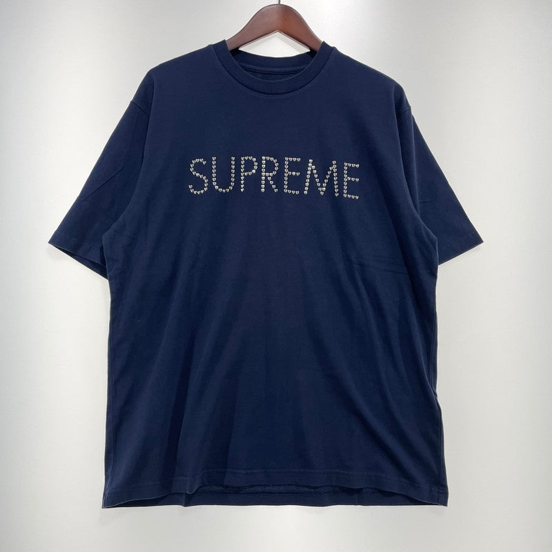 【中古品】【メンズ】 SUPREME シュプリーム 26FW HEARTS STUDDED SS TOP ハート スタッズ ショートスリーブ Tシャツ 半袖 トップス 149-260930-yo-19-teih サイズ：M カラー：ネイビー 万代Net店