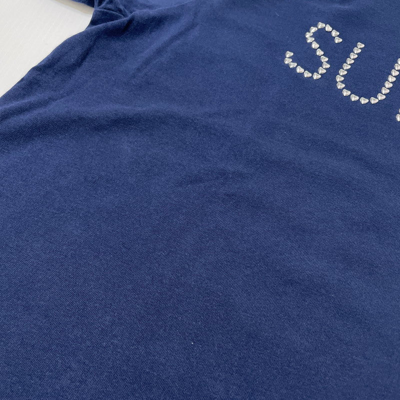 【中古品】【メンズ】 SUPREME シュプリーム 26FW HEARTS STUDDED SS TOP ハート スタッズ ショートスリーブ Tシャツ 半袖 トップス 149-260930-yo-19-teih サイズ：M カラー：ネイビー 万代Net店