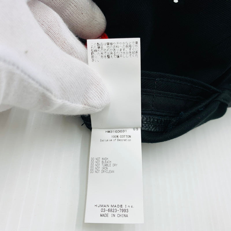 【中古品】【メンズ】 HUMAN MADE ヒューマンメイド HEART BADGE 6PANEL TWILL CAP HM31GD031 ハートバッジ 6パネル ツイルキャップ 帽子 185-260929-ko-09-teih カラー：ブラック 万代Net店