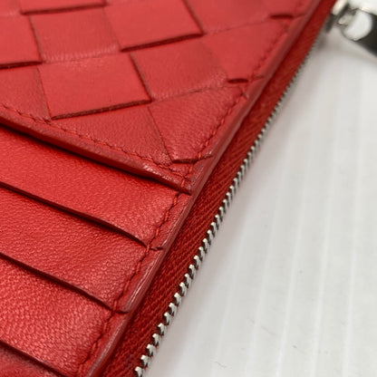 【中古品】【メンズ/レディース】 BOTTEGA VENETA ボッテガ・ヴェネタ FRAGMENT CASE フラグメントケース 財布 コインケース 181-260929-ko-10-teih カラー：レッド 万代Net店