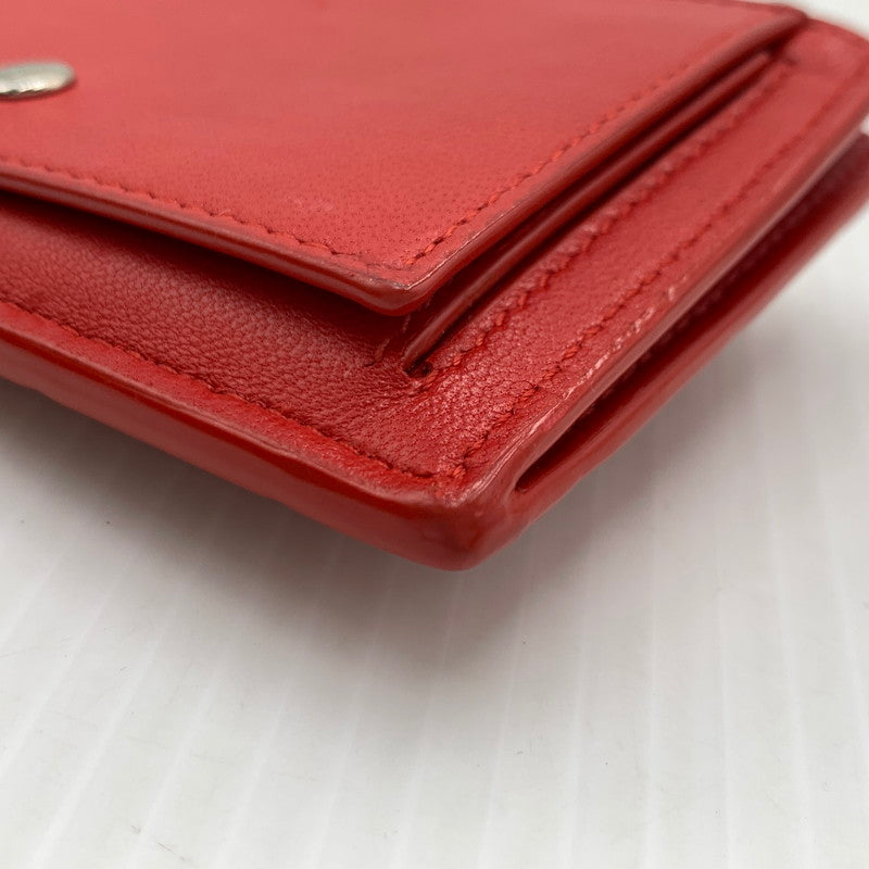 【中古品】【メンズ/レディース】 BOTTEGA VENETA ボッテガ・ヴェネタ FRAGMENT CASE フラグメントケース 財布 コインケース 181-260929-ko-10-teih カラー：レッド 万代Net店