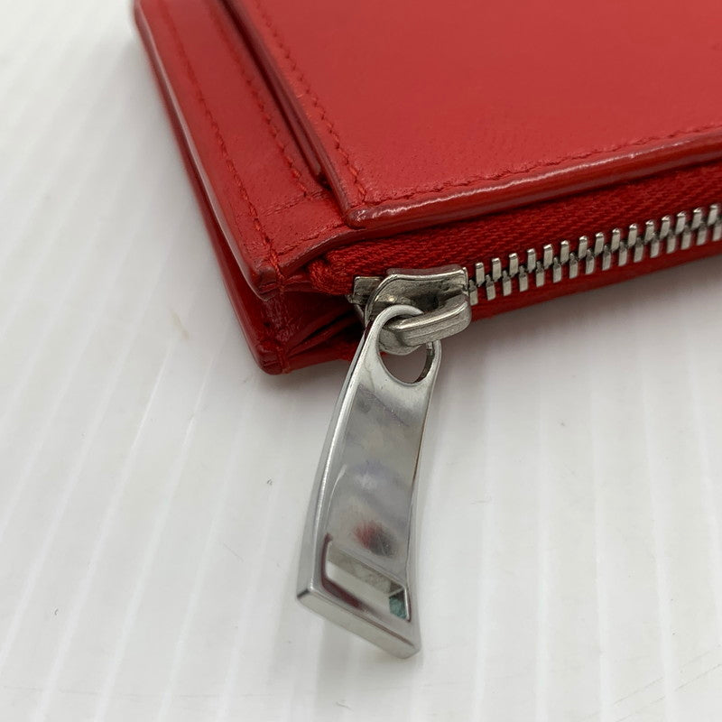 【中古品】【メンズ/レディース】 BOTTEGA VENETA ボッテガ・ヴェネタ FRAGMENT CASE フラグメントケース 財布 コインケース 181-260929-ko-10-teih カラー：レッド 万代Net店