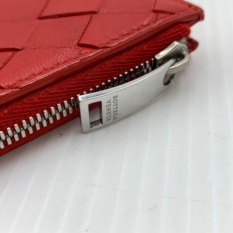 【中古品】【メンズ/レディース】 BOTTEGA VENETA ボッテガ・ヴェネタ FRAGMENT CASE フラグメントケース 財布 コインケース 181-260929-ko-10-teih カラー：レッド 万代Net店