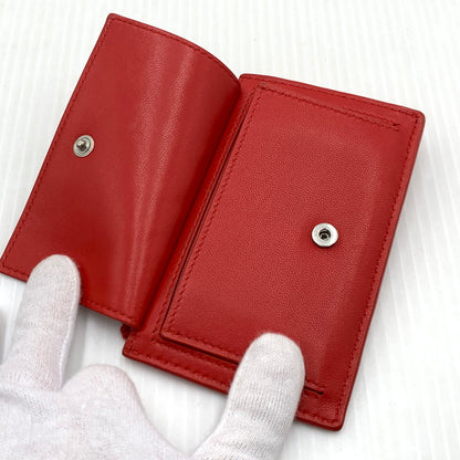 【中古品】【メンズ/レディース】 BOTTEGA VENETA ボッテガ・ヴェネタ FRAGMENT CASE フラグメントケース 財布 コインケース 181-260929-ko-10-teih カラー：レッド 万代Net店