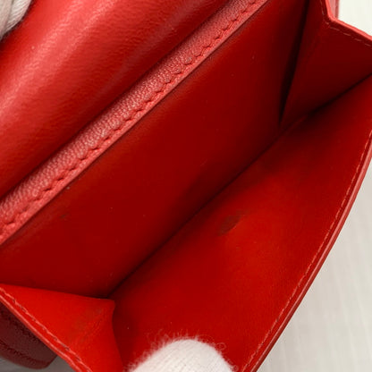 【中古品】【メンズ/レディース】 BOTTEGA VENETA ボッテガ・ヴェネタ FRAGMENT CASE フラグメントケース 財布 コインケース 181-260929-ko-10-teih カラー：レッド 万代Net店