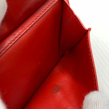 【中古品】【メンズ/レディース】 BOTTEGA VENETA ボッテガ・ヴェネタ FRAGMENT CASE フラグメントケース 財布 コインケース 181-260929-ko-10-teih カラー：レッド 万代Net店