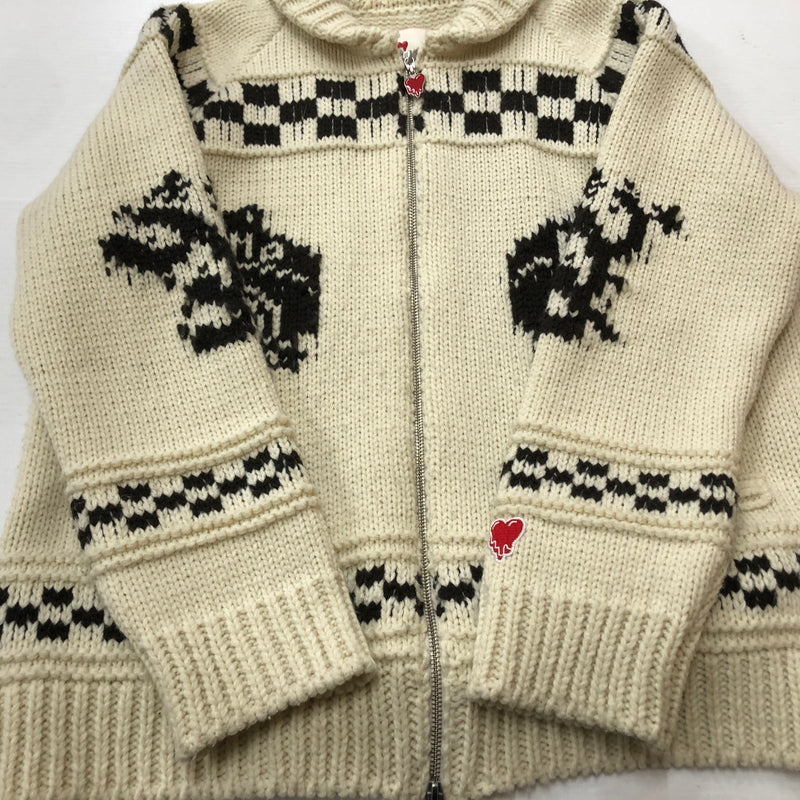 【中古品】【メンズ】 EMOTIONALLY UNAVAILABLE EU エモーショナリー アンアベイラブル イーユー LATIN KNIT JACKET ラテン ニット ジャケット アウター 141-260929-sa-34-teih サイズ：M カラー：ベージュ 万代Net店