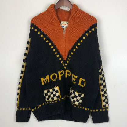 【中古品】【メンズ】 DRY BONES ドライボーンズ COWICHAN SWEATER カウチン セーター アウター 145-260929-sa-35-teih サイズ：3 カラー：オレンジ×ブラック 万代Net店