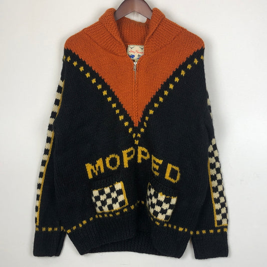 【中古品】【メンズ】 DRY BONES ドライボーンズ COWICHAN SWEATER カウチン セーター アウター 145-260929-sa-35-teih サイズ：3 カラー：オレンジ×ブラック 万代Net店