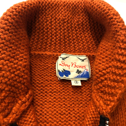 【中古品】【メンズ】 DRY BONES ドライボーンズ COWICHAN SWEATER カウチン セーター アウター 145-260929-sa-35-teih サイズ：3 カラー：オレンジ×ブラック 万代Net店