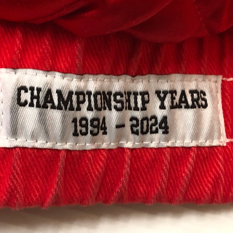 【中古品】【メンズ】 SUPREME シュプリーム × MITCHELL ＆ NESS ミッチェル アンド ネス 別注コラボ 24AW TWILL STADIUM JACKET 2024年秋冬 ツイル スタジアム ジャケット アウター 144-260929-sa-31-teih サイズ：M カラー：レッド 万代Net店