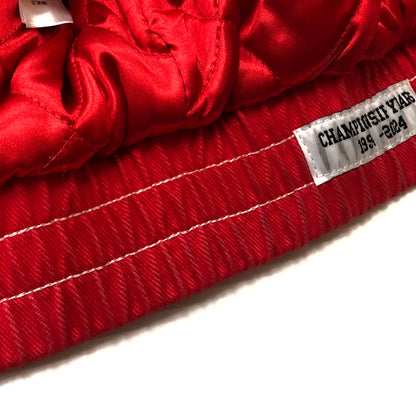 【中古品】【メンズ】 SUPREME シュプリーム × MITCHELL ＆ NESS ミッチェル アンド ネス 別注コラボ 24AW TWILL STADIUM JACKET 2024年秋冬 ツイル スタジアム ジャケット アウター 144-260929-sa-31-teih サイズ：M カラー：レッド 万代Net店