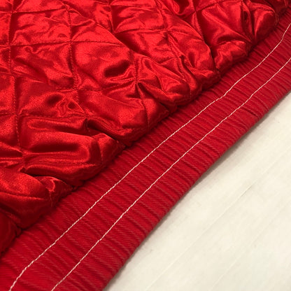 【中古品】【メンズ】 SUPREME シュプリーム × MITCHELL ＆ NESS ミッチェル アンド ネス 別注コラボ 24AW TWILL STADIUM JACKET 2024年秋冬 ツイル スタジアム ジャケット アウター 144-260929-sa-31-teih サイズ：M カラー：レッド 万代Net店