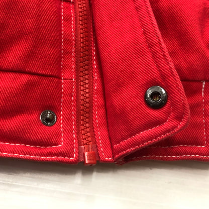 【中古品】【メンズ】 SUPREME シュプリーム × MITCHELL ＆ NESS ミッチェル アンド ネス 別注コラボ 24AW TWILL STADIUM JACKET 2024年秋冬 ツイル スタジアム ジャケット アウター 144-260929-sa-31-teih サイズ：M カラー：レッド 万代Net店