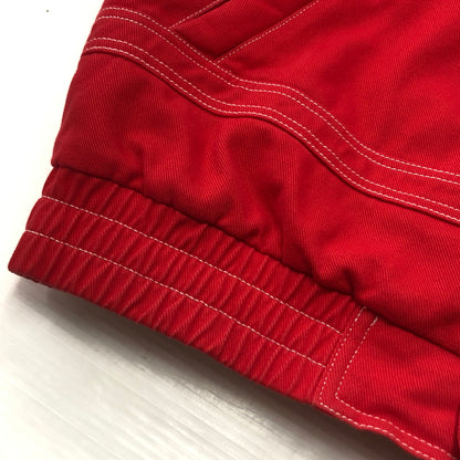 【中古品】【メンズ】 SUPREME シュプリーム × MITCHELL ＆ NESS ミッチェル アンド ネス 別注コラボ 24AW TWILL STADIUM JACKET 2024年秋冬 ツイル スタジアム ジャケット アウター 144-260929-sa-31-teih サイズ：M カラー：レッド 万代Net店