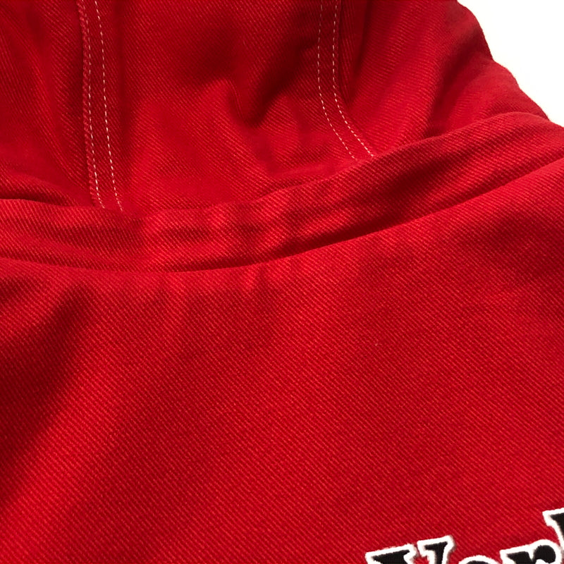 【中古品】【メンズ】 SUPREME シュプリーム × MITCHELL ＆ NESS ミッチェル アンド ネス 別注コラボ 24AW TWILL STADIUM JACKET 2024年秋冬 ツイル スタジアム ジャケット アウター 144-260929-sa-31-teih サイズ：M カラー：レッド 万代Net店