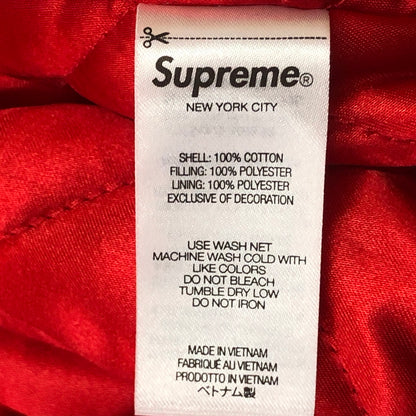 【中古品】【メンズ】 SUPREME シュプリーム × MITCHELL ＆ NESS ミッチェル アンド ネス 別注コラボ 24AW TWILL STADIUM JACKET 2024年秋冬 ツイル スタジアム ジャケット アウター 144-260929-sa-31-teih サイズ：M カラー：レッド 万代Net店