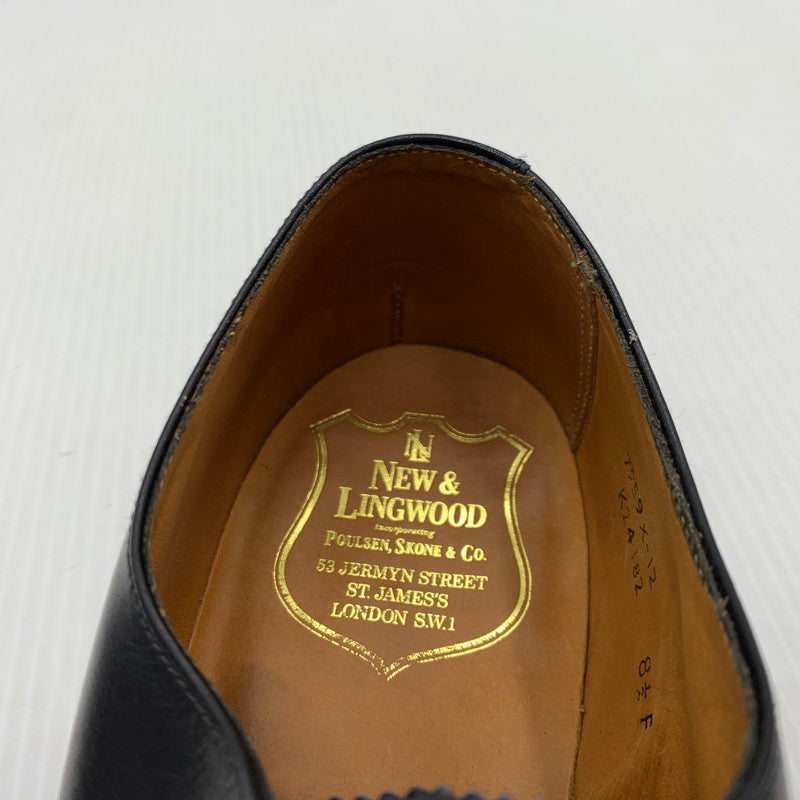 【中古品】【メンズ】 NEW & LINGWOOD ニューアンドリングウッド PLAIN TOE LEATHER SHOES プレーントゥ レザーシューズ 靴 革靴 164-261002-ko-01-teih サイズ：8H F カラー：ブラック 万代Net店