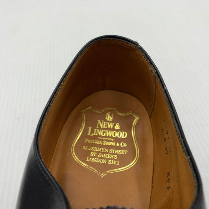 【中古品】【メンズ】 NEW & LINGWOOD ニューアンドリングウッド PLAIN TOE LEATHER SHOES プレーントゥ レザーシューズ 靴 革靴 164-261002-ko-01-teih サイズ：8H F カラー：ブラック 万代Net店