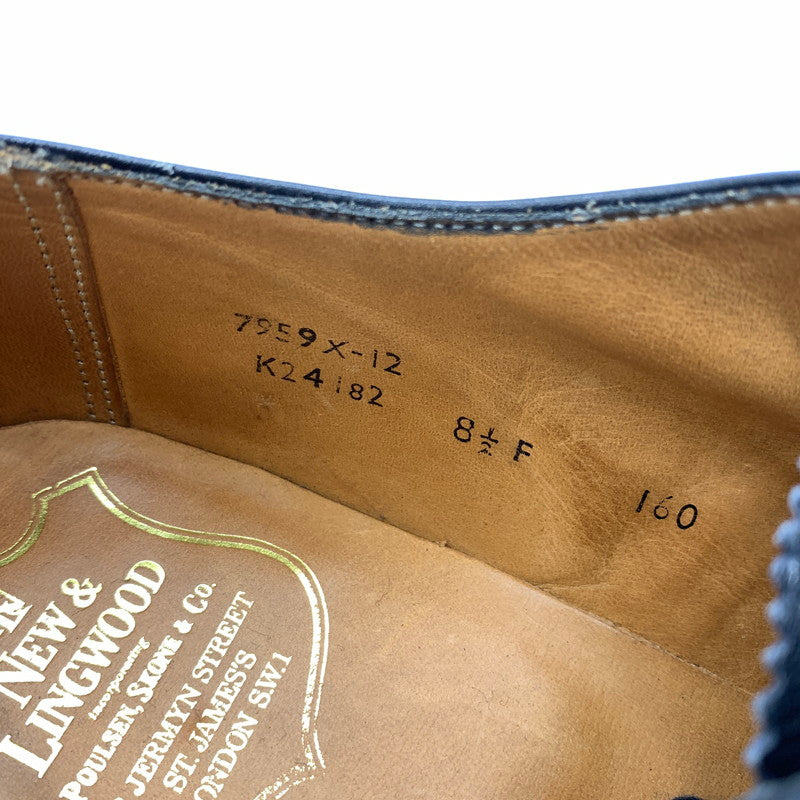 【中古品】【メンズ】 NEW & LINGWOOD ニューアンドリングウッド PLAIN TOE LEATHER SHOES プレーントゥ レザーシューズ 靴 革靴 164-261002-ko-01-teih サイズ：8H F カラー：ブラック 万代Net店