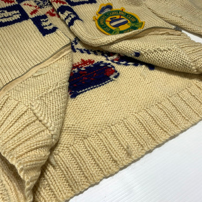 【現状渡し品】【メンズ】 UNKNOWN COWICHAN KNITWEAR LIGHTNING ZIP VINTAGE カウチンニット ライトアフター セーター ヴィンテージ 145-261001-ko-17-teih サイズ：不明 カラー：アイボリー系 万代Net店