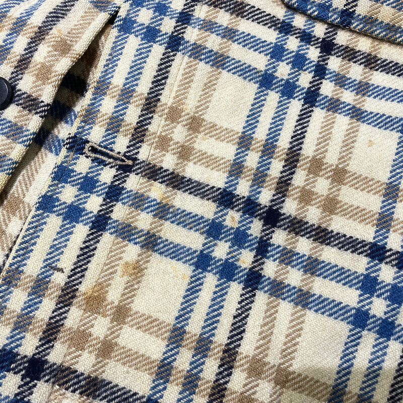 【現状渡し品】【メンズ】 PENDLETON ペンドルトン 70's WOOL CHECK SHIRT JACKET VINTAGE 70年代 チェック シャツジャケット ライトアウター ヴィンテージ 145-260930-yo-08-teih サイズ：L カラー：ベージュ/ブルー 万代Net店