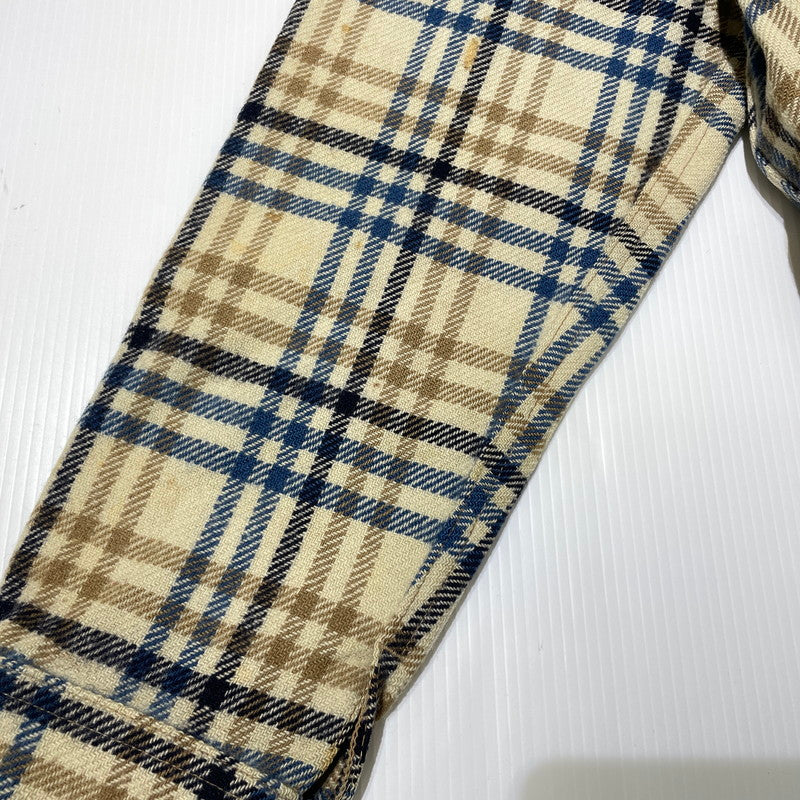 【現状渡し品】【メンズ】 PENDLETON ペンドルトン 70's WOOL CHECK SHIRT JACKET VINTAGE 70年代 チェック シャツジャケット ライトアウター ヴィンテージ 145-260930-yo-08-teih サイズ：L カラー：ベージュ/ブルー 万代Net店