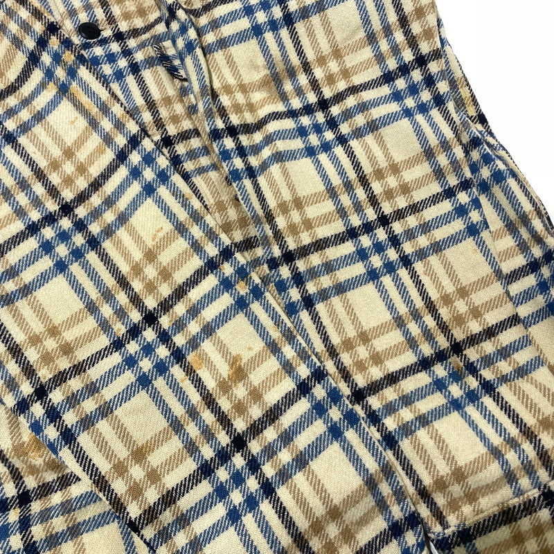 【現状渡し品】【メンズ】 PENDLETON ペンドルトン 70's WOOL CHECK SHIRT JACKET VINTAGE 70年代 チェック シャツジャケット ライトアウター ヴィンテージ 145-260930-yo-08-teih サイズ：L カラー：ベージュ/ブルー 万代Net店