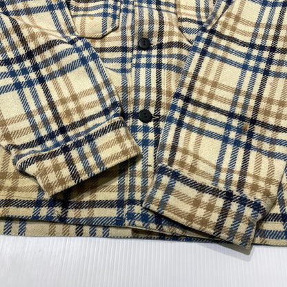 【現状渡し品】【メンズ】 PENDLETON ペンドルトン 70's WOOL CHECK SHIRT JACKET VINTAGE 70年代 チェック シャツジャケット ライトアウター ヴィンテージ 145-260930-yo-08-teih サイズ：L カラー：ベージュ/ブルー 万代Net店